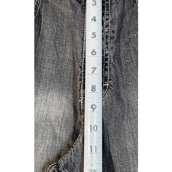 Southpole Y2K Wide Leg Baggy Jeans Red Tab Mens Size 30 Faded Black RN82628 - Picture 6 of 9